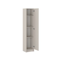 Mueble multiusos Armario Auxiliar Multiusos Color Beige – 1 Puerta, 4 Baldas, 37x180x35 cm – Madera Práctico y Funcional.