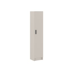 Mueble multiusos Armario Auxiliar Multiusos Color Beige – 1 Puerta, 4 Baldas, 37x180x35 cm – Madera Práctico y Funcional.