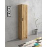 Mueble Multiusos Armario Auxiliar Color Mauvella – 1 Puerta, 4 Baldas, 37x180x35 cm – Madera Práctico y Funcional.