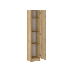 Mueble Multiusos Armario Auxiliar Color Mauvella – 1 Puerta, 4 Baldas, 37x180x35 cm – Madera Práctico y Funcional.