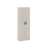 Mueble Multiusos Armario Auxiliar Color Beige – 2 Puertas, 4 Baldas, Práctico y Funcional, Madera, 60x180x35 cm
