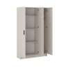 Mueble multiusos Armario auxiliar Color Beige – 3 Puertas, 4 Baldas y Espacio para Escoba Madera, Dimensiones 108x180x35 cm