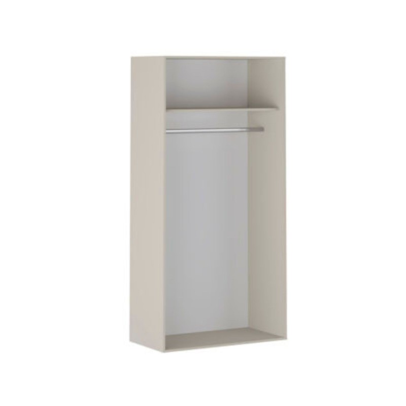 Meyvaser Armario ropero para dormitorio con 2 puertas correderas Color Beige 200x100x50 Cm