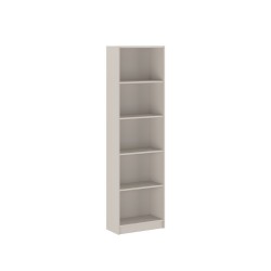 Meyvaser Librería Estantería con Cinco baldas en madera color Beige para salón 178,3x51,9x24,6 cm