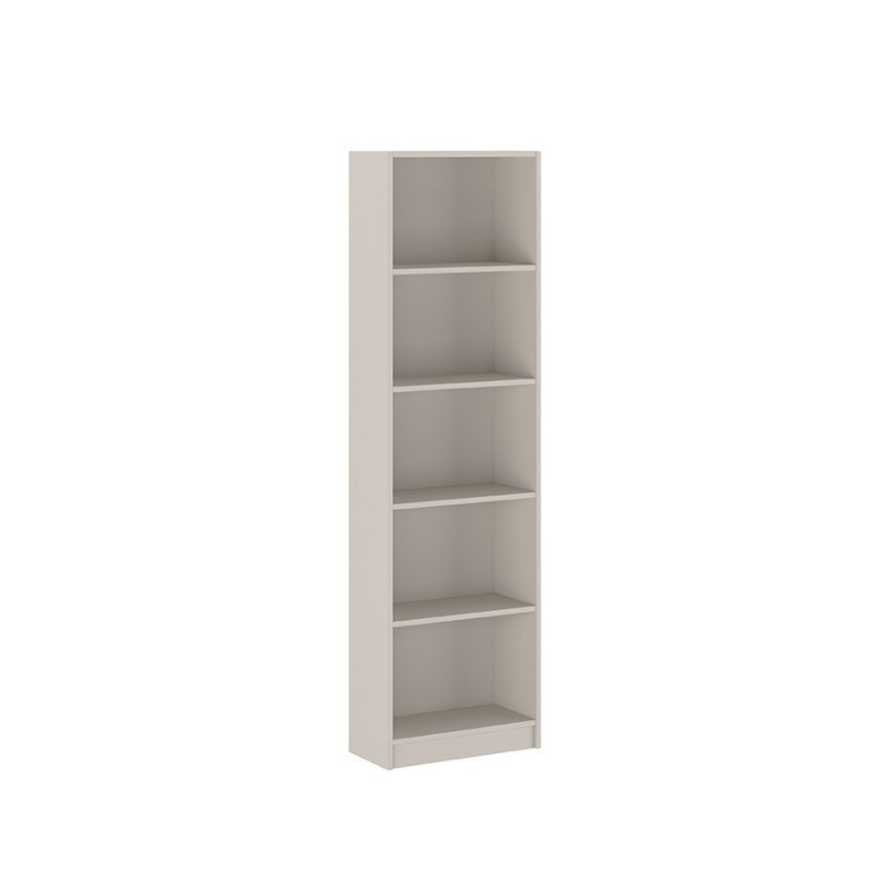 Meyvaser Librería Estantería con Cinco baldas en madera color Beige para salón 178,3x51,9x24,6 cm