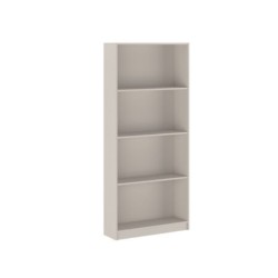 Meyvaser Librería estantería con cuatro baldas en madera color Beige para salón 180x80x24,5 cm