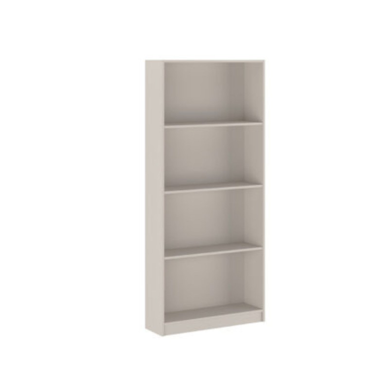 Meyvaser Librería estantería con cuatro baldas en madera color Beige para salón 180x80x24,5 cm