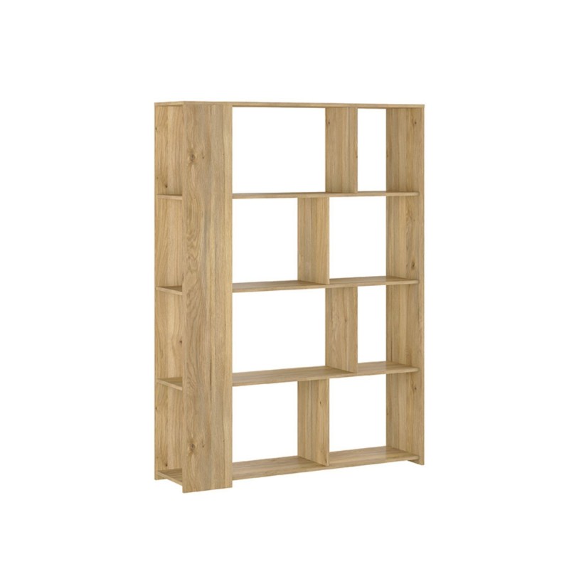 Estantería Decorativa, Librería, Separador Ambientes, Acabado en Color Mauvella, 176 cm (Al) x 129 cm (Anc) x 32,8 cm (Fon)