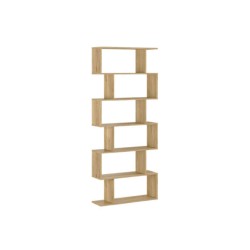 Meyvaser - Estantería Alta Salón, Libreria, Color Mauvella, Medidas: 191 cm (Alto) x 80 cm (Ancho) x 24,6 cm (Fondo