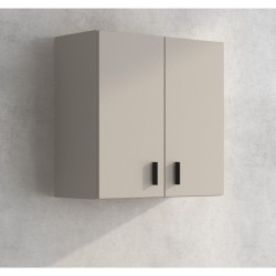 Conjunto de Muebles de Cocina Alto y Bajo de 2 Puertas en Madera Beige, 61x61x29 cm y 60x80x34 Cm