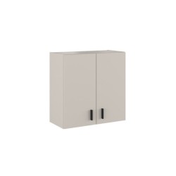 Conjunto de Muebles de Cocina Alto y Bajo de 2 Puertas en Madera Beige, 61x61x29 cm y 60x80x34 Cm