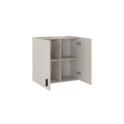 Conjunto de Muebles de Cocina Alto y Bajo de 2 Puertas en Madera Beige, 61x61x29 cm y 60x80x34 Cm