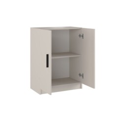 Conjunto de Muebles de Cocina Alto y Bajo de 2 Puertas en Madera Beige, 61x61x29 cm y 60x80x34 Cm