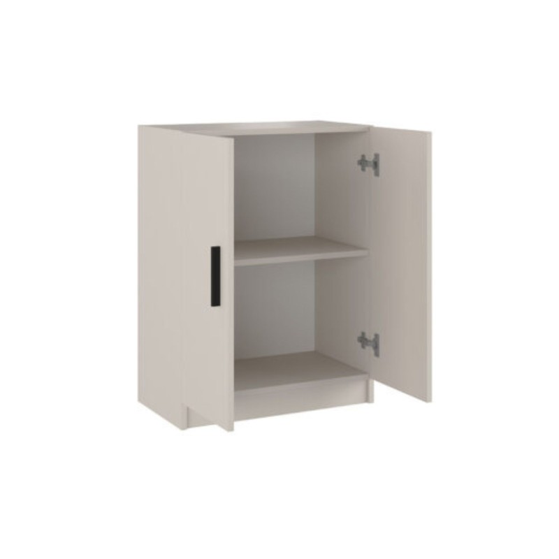 Conjunto de Muebles de Cocina Alto y Bajo de 2 Puertas en Madera Beige, 61x61x29 cm y 60x80x34 Cm