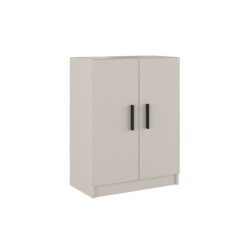 Conjunto de Muebles de Cocina Alto y Bajo de 2 Puertas en Madera Beige, 61x61x29 cm y 60x80x34 Cm