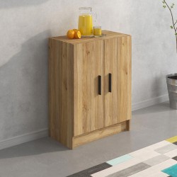 Conjunto de Muebles de Cocina Alto y Bajo de 2 Puertas en Madera Mauvella, 61x61x29 cm y 60x80x34 Cm