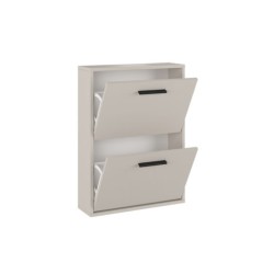 Meyvaser - Zapatero con 2 Puertas, Mueble para Zapatos Estrecho en Color Beige, Medidas: 73 cm (Al) x 54 cm (Anc) x 18 cm (Fon)