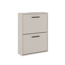 Meyvaser - Zapatero con 2 Puertas, Mueble para Zapatos Estrecho en Color Beige, Medidas: 73 cm (Al) x 54 cm (Anc) x 18 cm (Fon)