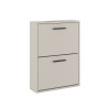 Meyvaser - Zapatero con 2 Puertas, Mueble para Zapatos Estrecho en Color Beige, Medidas: 73 cm (Al) x 54 cm (Anc) x 18 cm (Fon)