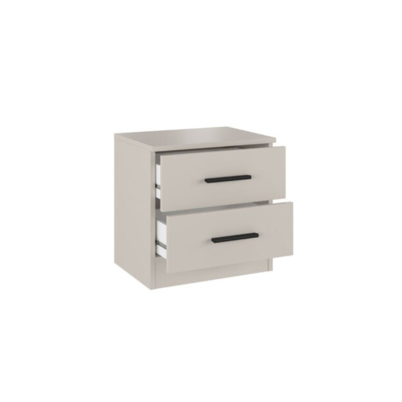 Conjunto Pack Cabecero y 2 Mesitas de Noche,Mesilla de noche 2 Cajones Color Beige, Medidas:110x45x1,6 cm (LargoxAltoxProfundo)