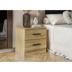 Conjunto Pack Cabecero y 2 Mesitas de Noche,Mesilla de noche 2 Cajones Color Mauvella, 110x45x1,6 cm (LargoxAltoxProfundo)