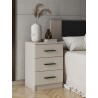 Conjunto Pack Cabecero y 2 Mesitas de Noche,Mesilla de noche 3 Cajones Color Beige, Medidas:110x45x1,6 cm (LargoxAltoxProfundo)