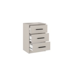 Conjunto Pack Cabecero y 2 Mesitas de Noche,Mesilla de noche 3 Cajones Color Beige, Medidas:110x45x1,6 cm (LargoxAltoxProfundo)