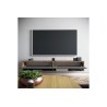 Mueble de TV de Pared Moderno Antracita-Roble - 180x31,5x29,5 cm - 2 Cajones y Estantes.