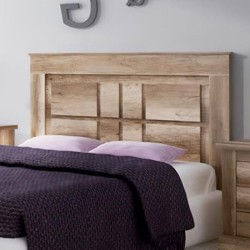 Pack Cabecero Nórdico de 160 x 120 cm + 2 Mesitas de Noche |Práctico y Elegante| Color Cañon (para Cama de 135-140, 150 o 160)