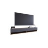 Mueble de TV de Pared Moderno Antracita-Roble - 180x31,5x29,5 cm - 2 Cajones y Estantes.
