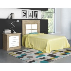 Cabecero Nórdico de 110 (Anc) x 120 (Al) x 3,8 (Fon) Cm Colores Cambria y Blanco (para Cama de 135-140