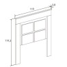 Cabecero Nórdico de 110 (Anc) x 120 (Al) x 3,8 (Fon) Cm Colores Cambria y Blanco (para Cama de 135-140