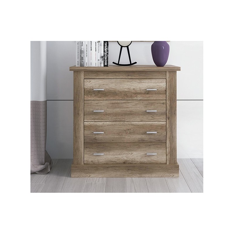 Pack de Dormitorio con Cabecero de 160 x 120 cm + 2 Mesitas de Noche + Cómoda | Color Cañón