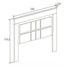 Pack de Dormitorio con Cabecero de 160 x 120 cm + 2 Mesitas de Noche + Cómoda | Color Cañón