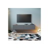 Mueble TV para Pared Color Antracita-Roble 140x31.5x29.5 cm - 2 Puertas Estilo Moderno.