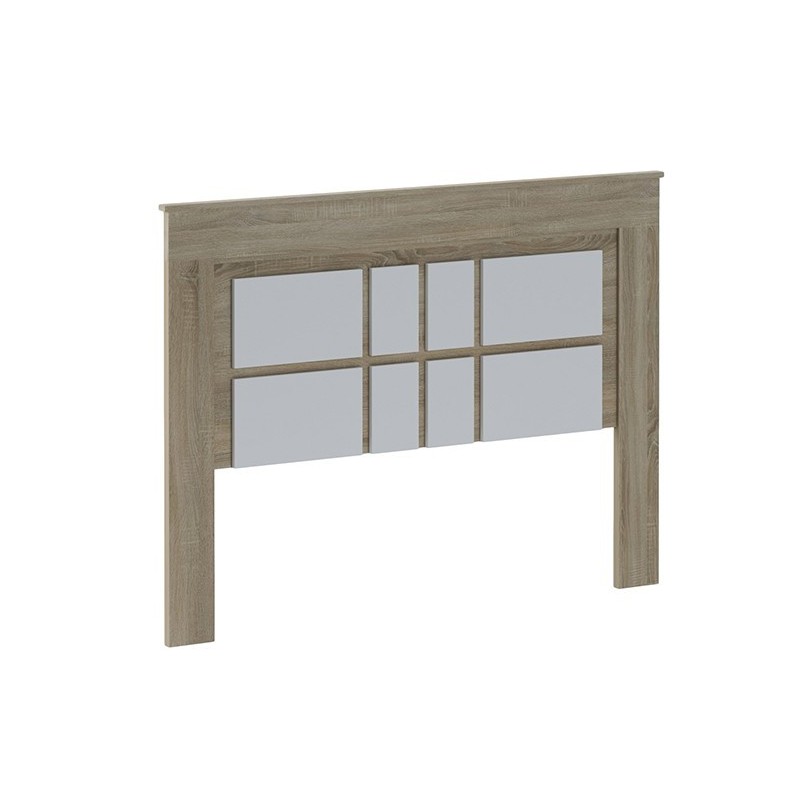 Pack de Dormitorio con Cabecero de 160 x 120 cm + 2 Mesitas de Noche + Sinfonier | Color Cambria y Blanco