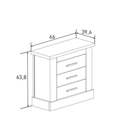 Pack de Dormitorio con Cabecero de 160 x 120 cm + 2 Mesitas de Noche + Sinfonier | Color Cañón (para Cama de 135-140 o 160)