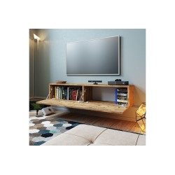 Mueble TV para Pared Color Roble 140x31.5x29.5 cm - 2 Puertas Estilo Moderno.