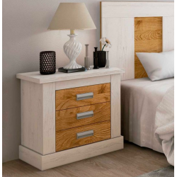 Pack de Dormitorio con Cabecero de 160 x 120 cm + 2 Mesitas de Noche + Sinfonier | Color Andersen Pino