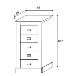 Pack de Dormitorio con Cabecero de 160 x 120 cm + 2 Mesitas de Noche + Sinfonier | Color Andersen Pino