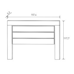 Pack de Dormitorio con Cabecero de 160 x 120 cm + 2 Mesitas de Noche + Sinfonier | Color Andersen Pino