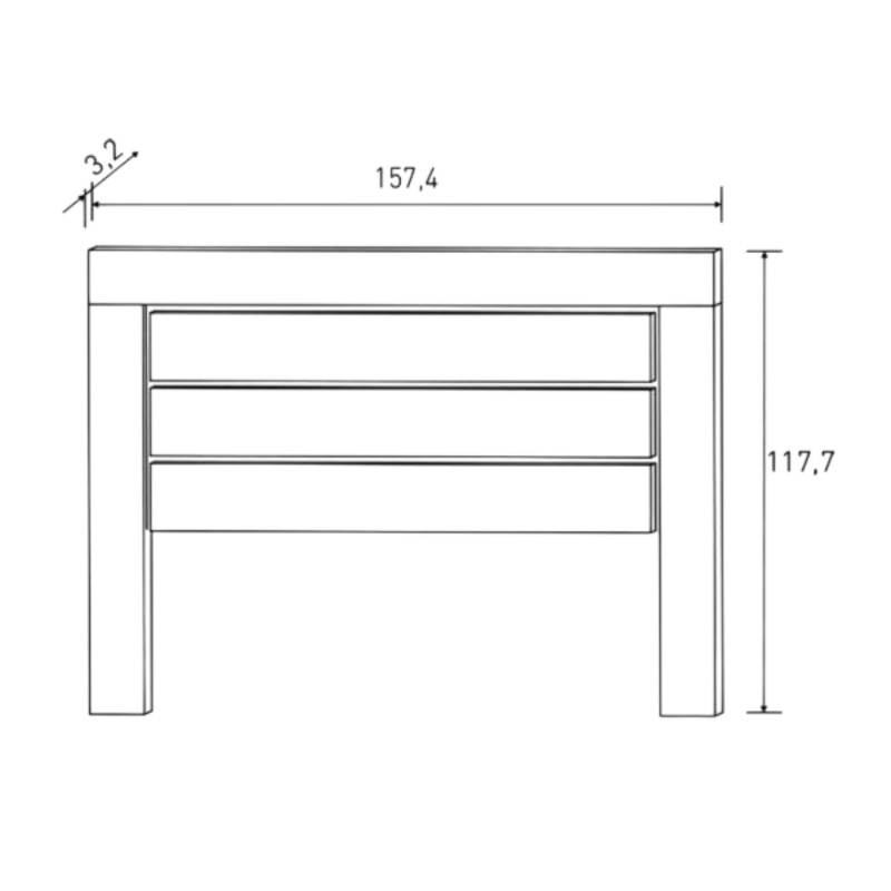 Pack de Dormitorio con Cabecero de 160 x 120 cm + 2 Mesitas de Noche + Sinfonier | Color Andersen Pino