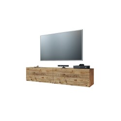 Mueble TV para Pared Color Roble 140x31.5x29.5 cm - 2 Puertas Estilo Moderno.