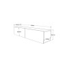 Mueble TV para Pared Color Roble 140x31.5x29.5 cm - 2 Puertas Estilo Moderno.