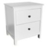Mesitas - Mesillas de Noche dormitorio de 2 Cajones Color Blanco, pack 2 unidades (SALDO)