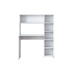 Escritorio-Librería Color Blanco, 113x40x142cm - Estilo Versátil y Espacioso