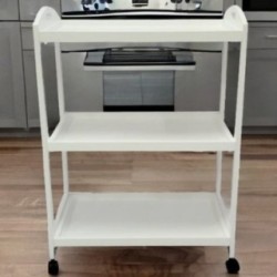 Camarera, Carro de Servicio con Ruedas Color Blanco 60x33x85 - ¡Perfecto para Tu Casa o Negocio!
