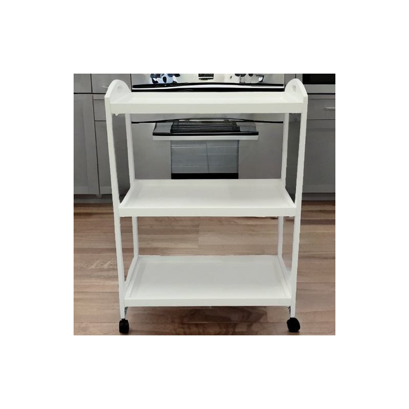 Camarera, Carro de Servicio con Ruedas Color Blanco 60x33x85 - ¡Perfecto para Tu Casa o Negocio!
