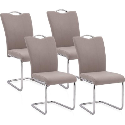 Pack de 4 Sillas Elegantes en Tejido Marengo – Sillas para Comedor y Salón, Dimensiones: 44 x 61 x 98 cm.