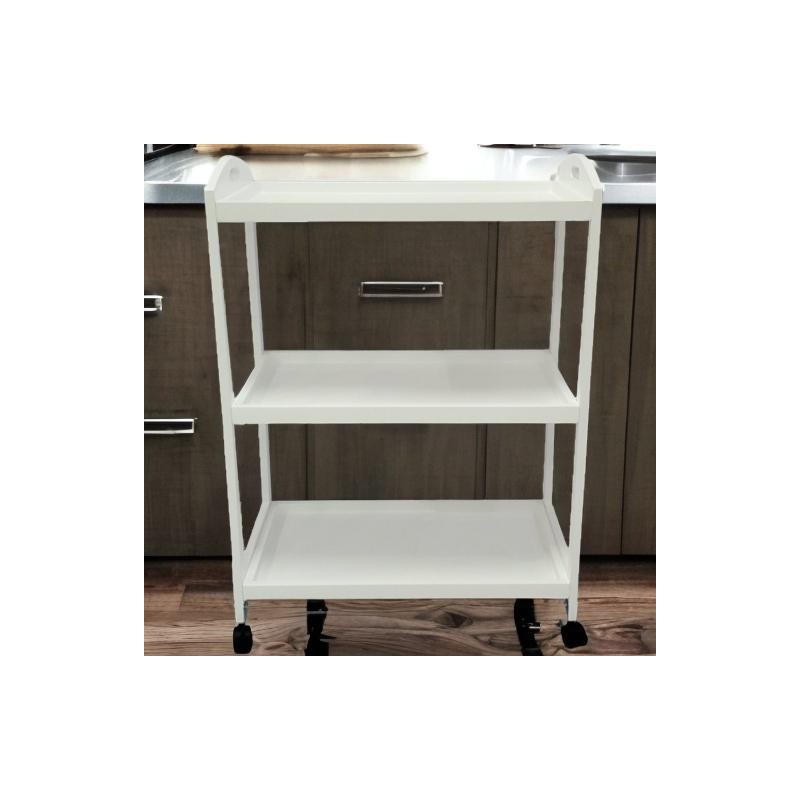 Camarera, Carro de Servicio con Ruedas Color Blanco 60x33x85 - ¡Perfecto para Tu Casa o Negocio!